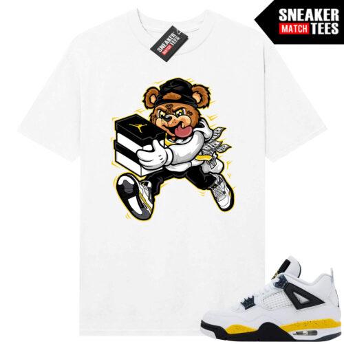 Tour Yellow 4 AJ4 Sneaker Match Tees Bear Sneaker Heist - Image 4