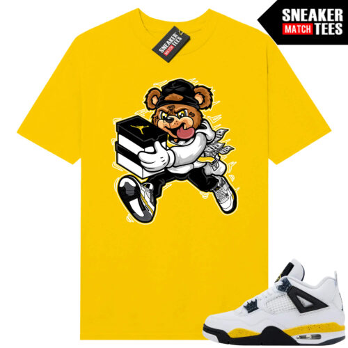 Tour Yellow 4 AJ4 Sneaker Match Tees Bear Sneaker Heist