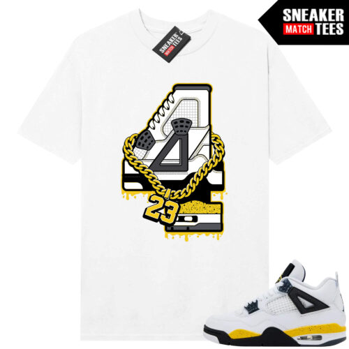 Tour Yellow 4 AJ4 Sneaker Match Tees Big Retro 4 - Image 4