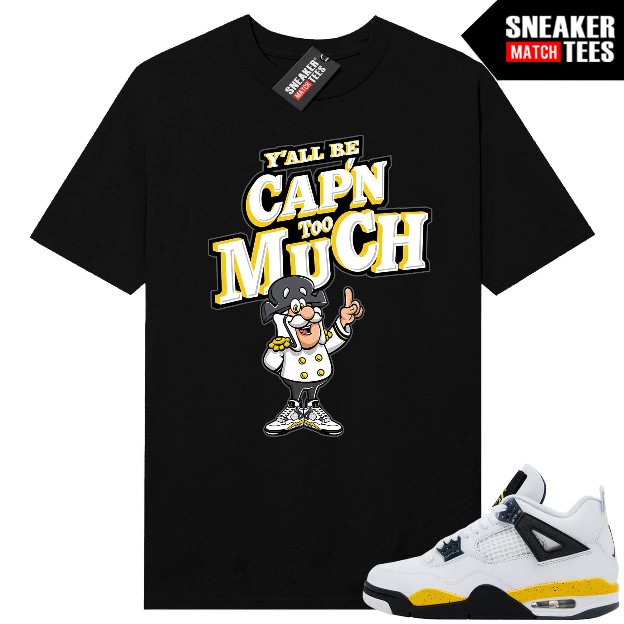 Tour Yellow 4 AJ4 Sneaker Match Tees CAPN too Much - Image 3