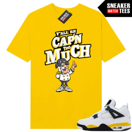 Tour Yellow 4 AJ4 Sneaker Match Tees CAPN too Much