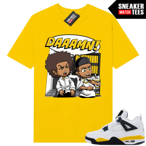 Tour Yellow 4 AJ4 Sneaker Match Tees DAAAMN x Boondocks Parody
