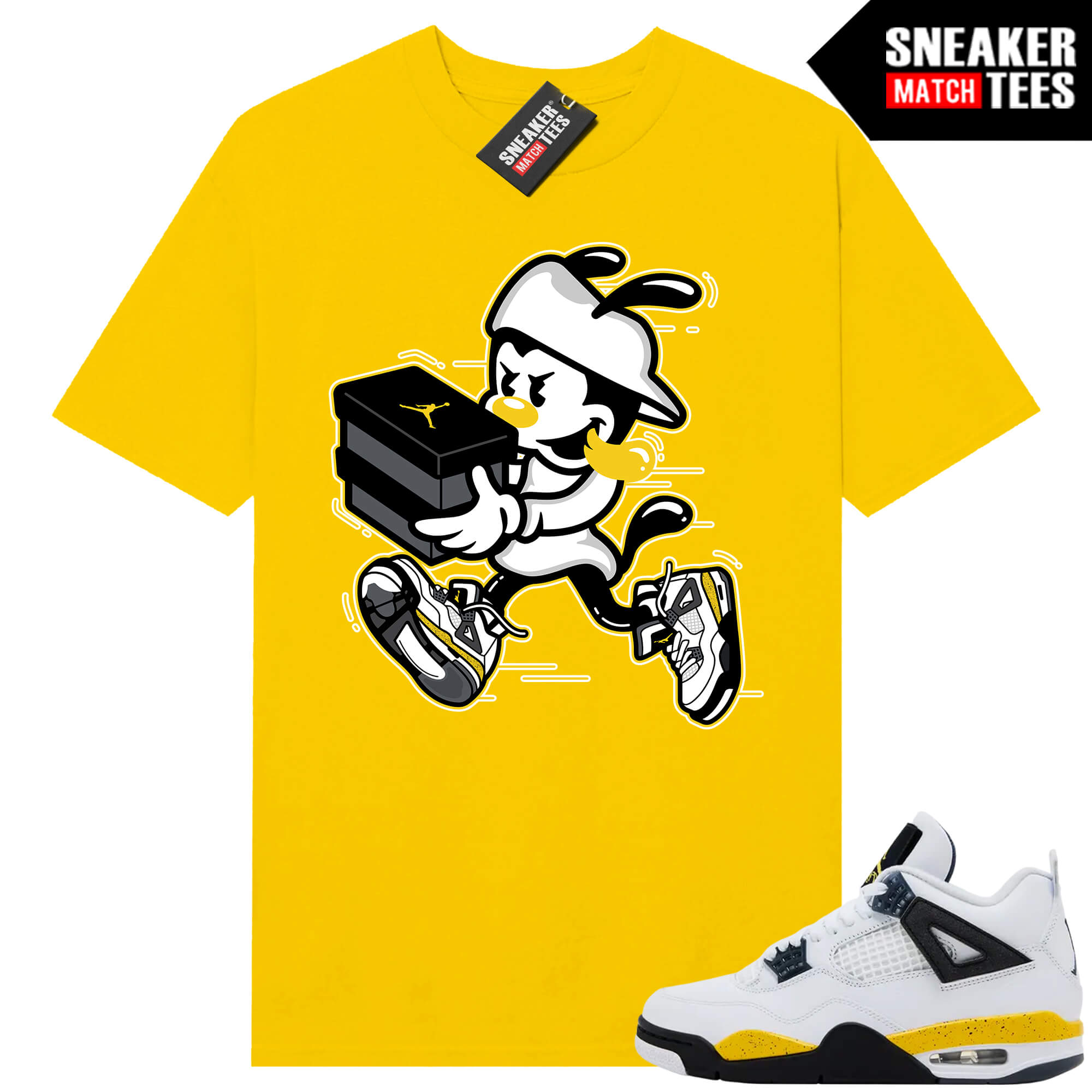 Tour Yellow 4 AJ4 Sneaker Match Tees Double Up