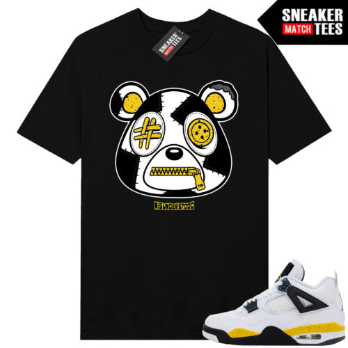 Tour Yellow 4 AJ4 Sneaker Match Tees Misunderstood Bear - Image 3