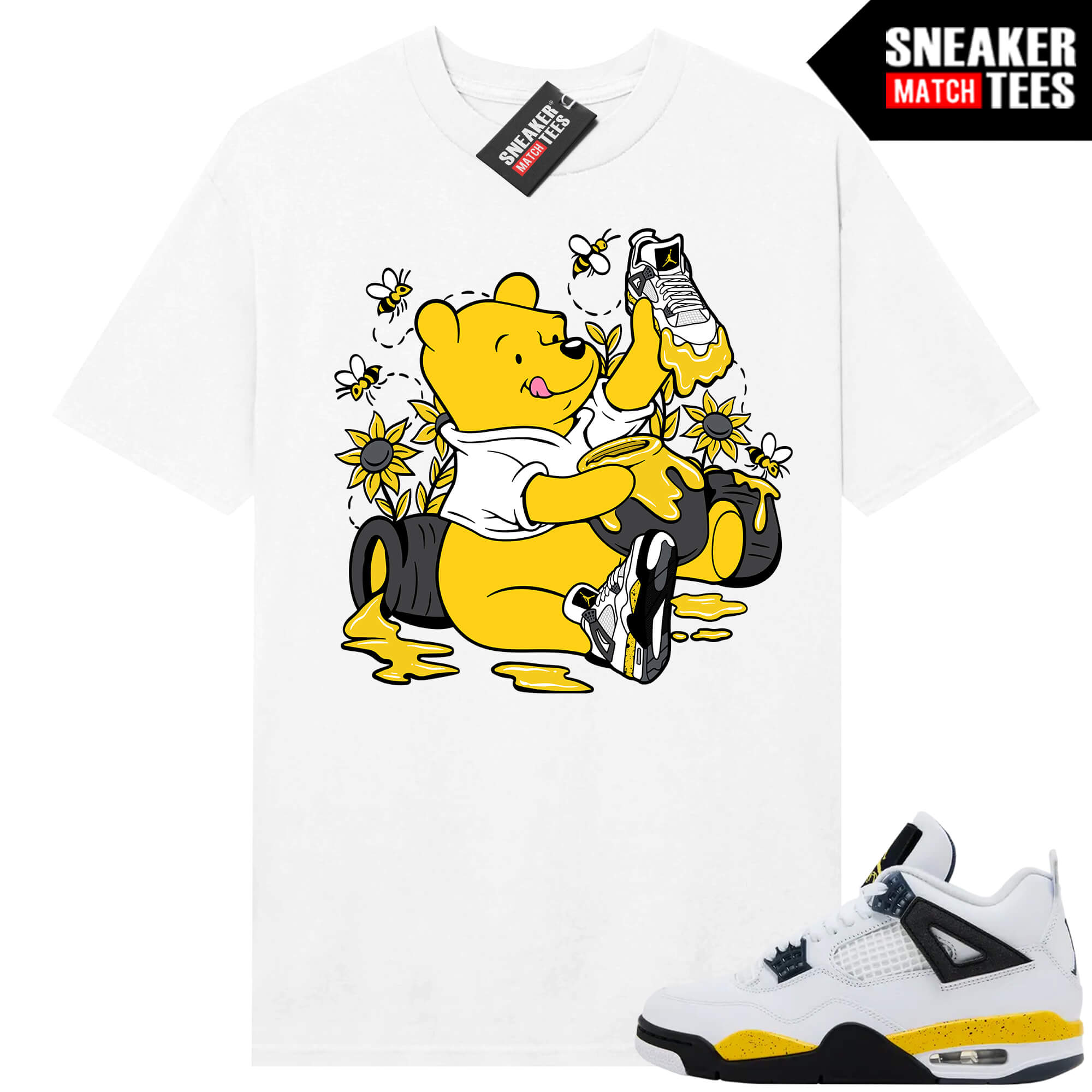 Tour Yellow 4 AJ4 Sneaker Match Tees New Shoe Drip - Image 4