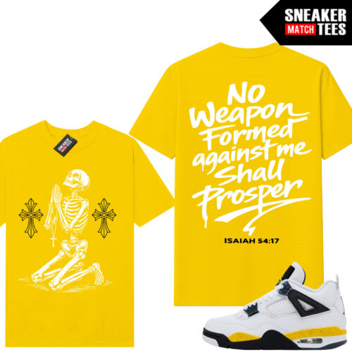 Tour Yellow 4 AJ4 Sneaker Match Tees No Weapon
