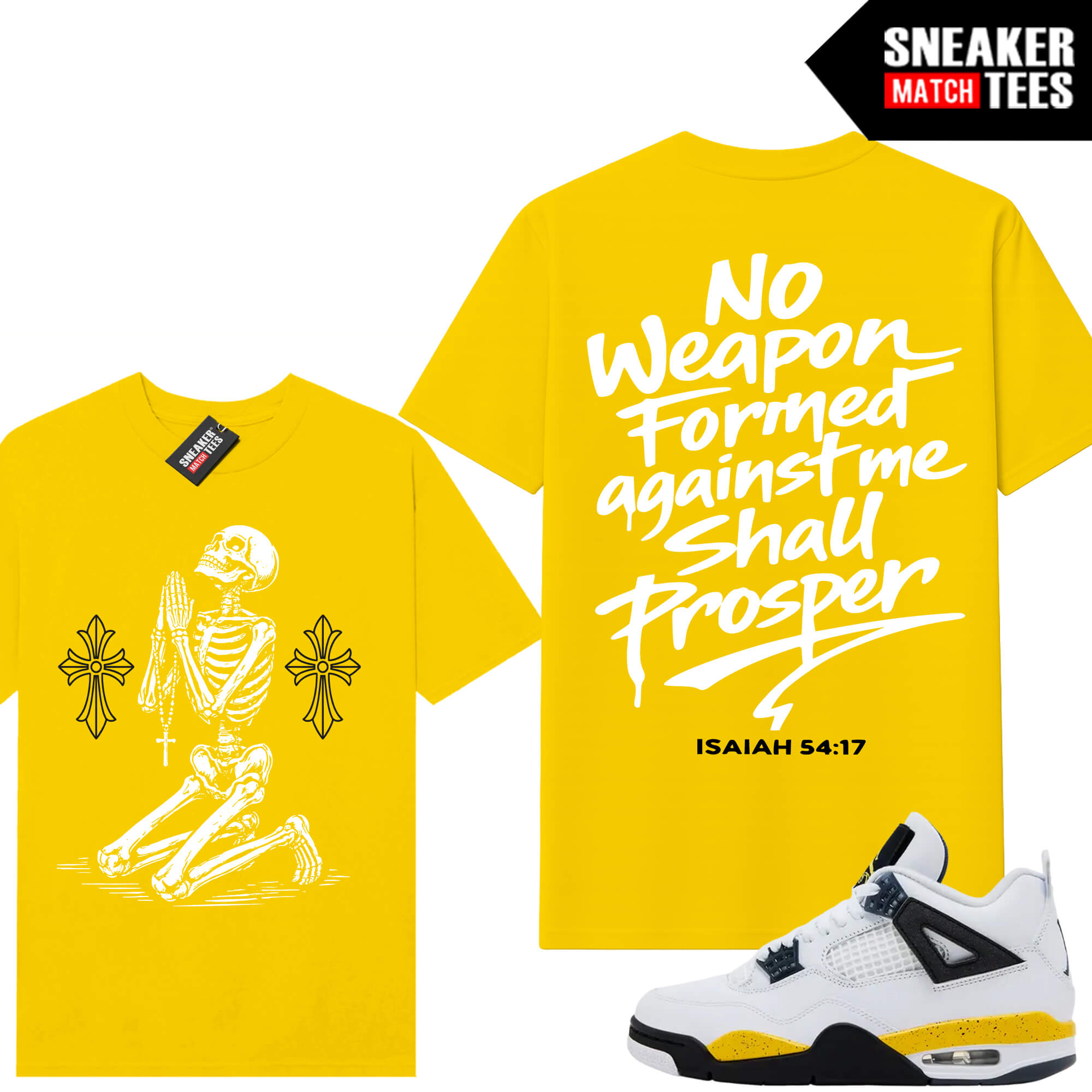 Tour Yellow 4 AJ4 Sneaker Match Tees No Weapon