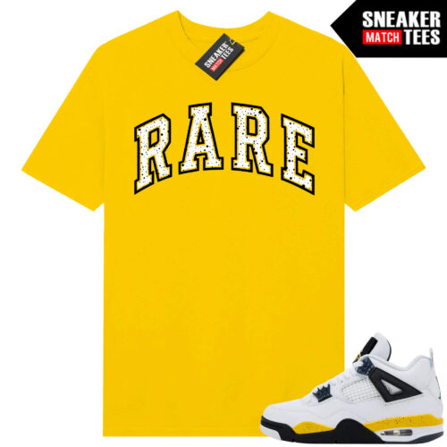 Tour Yellow 4 AJ4 Sneaker Match Tees Rare Arch Logo