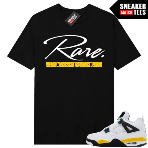 Tour Yellow 4 AJ4 Sneaker Match Tees Rare Script - Image 3