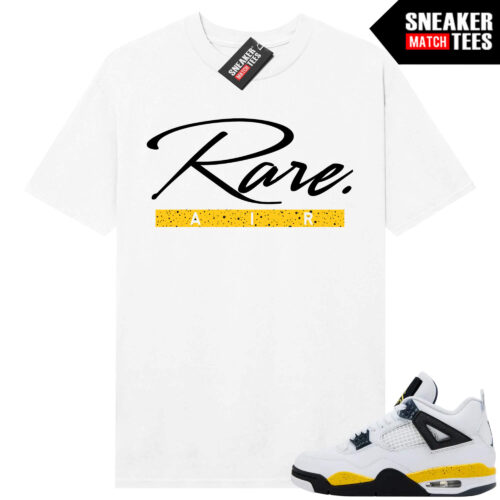 Tour Yellow 4 AJ4 Sneaker Match Tees Rare Script - Image 4