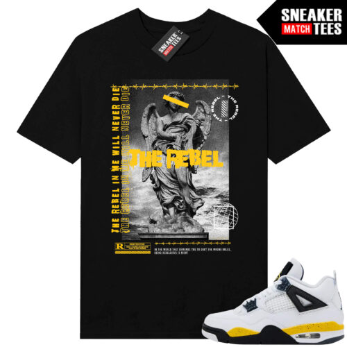 Tour Yellow 4 AJ4 Sneaker Match Tees Rebel - Image 3