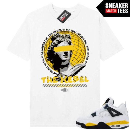 Tour Yellow 4 AJ4 Sneaker Match Tees Rebel In Me - Image 4