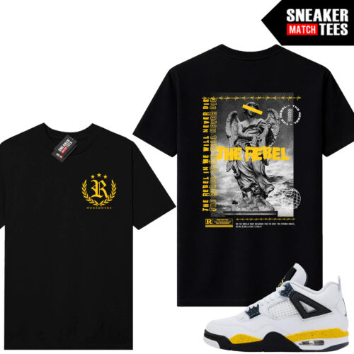 Tour Yellow 4 AJ4 Sneaker Match Tees Rebel V2 - Image 3
