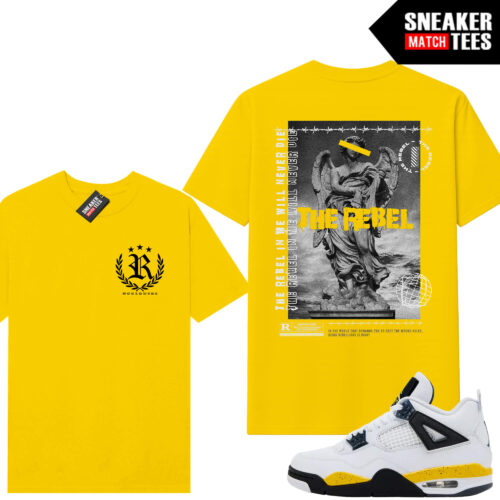 Tour Yellow 4 AJ4 Sneaker Match Tees Rebel V2