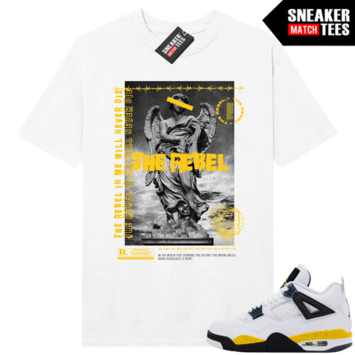 Tour Yellow 4 AJ4 Sneaker Match Tees Rebel - Image 4