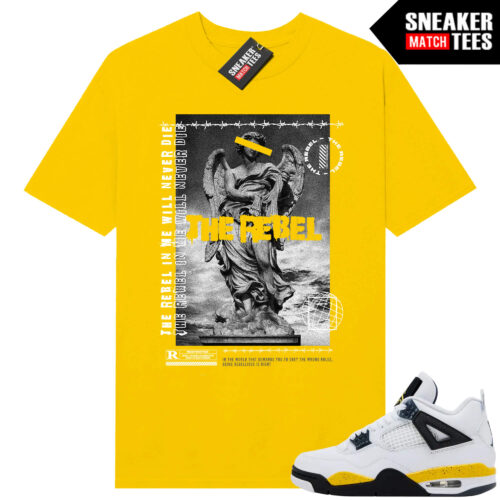 Tour Yellow 4 AJ4 Sneaker Match Tees Rebel