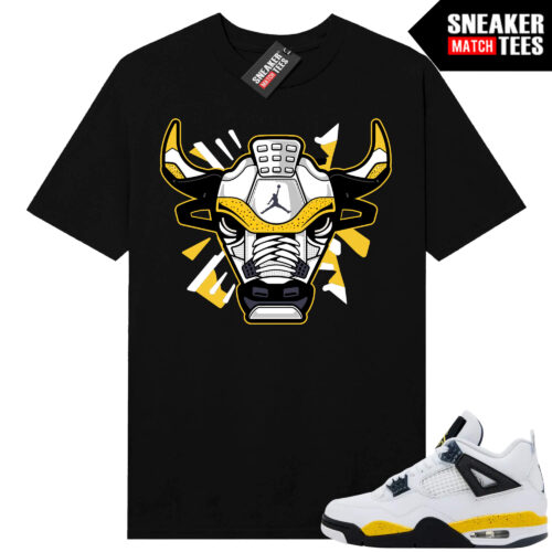 Tour Yellow 4 AJ4 Sneaker Match Tees Retro Bull - Image 3