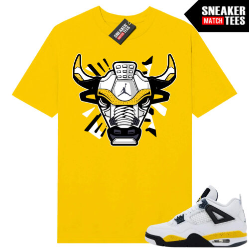 Tour Yellow 4 AJ4 Sneaker Match Tees Retro Bull