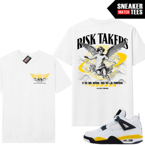 Tour Yellow 4 AJ4 Sneaker Match Tees Risktakers Worldwide V2 - Image 4