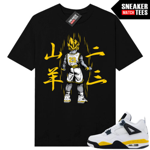 Tour Yellow 4 AJ4 Sneaker Match Tees Saiyan 23 - Image 3