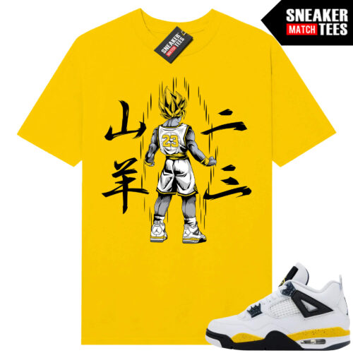 Tour Yellow 4 AJ4 Sneaker Match Tees Saiyan 23