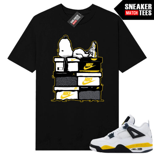 Tour Yellow 4 AJ4 Sneaker Match Tees Sneakerhead Snoopy - Image 3