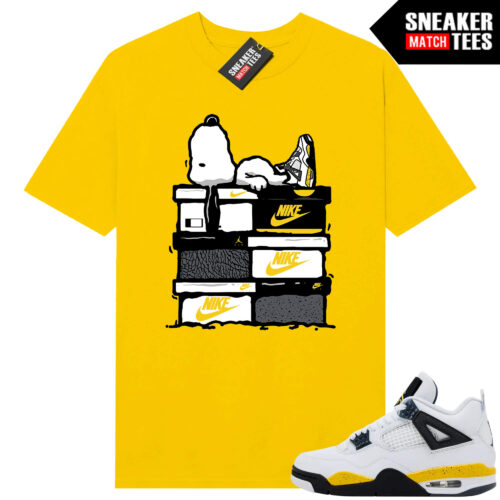 Tour Yellow 4 AJ4 Sneaker Match Tees Sneakerhead Snoopy