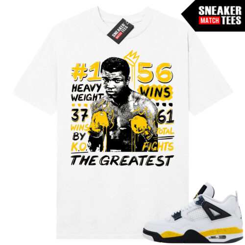 Tour Yellow 4 AJ4 Sneaker Match Tees The Greatest - Image 4