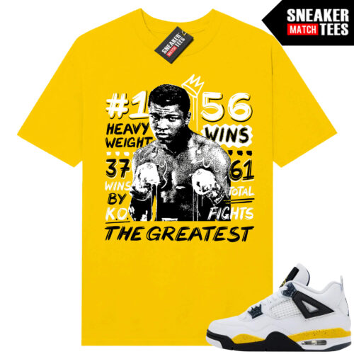 Tour Yellow 4 AJ4 Sneaker Match Tees The Greatest