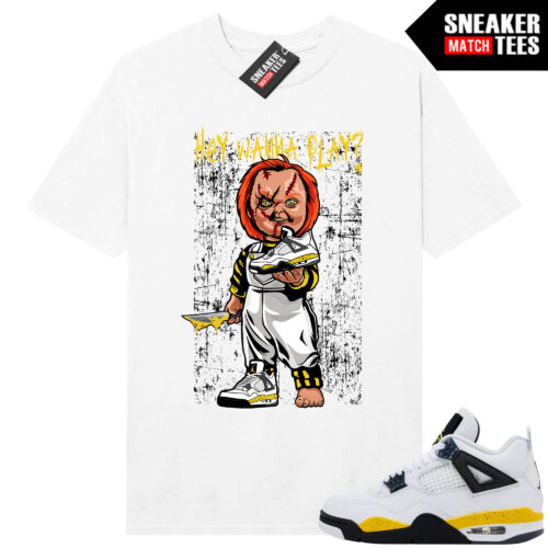 Tour Yellow 4 AJ4 Sneaker Match Tees Wanna Play - Image 4