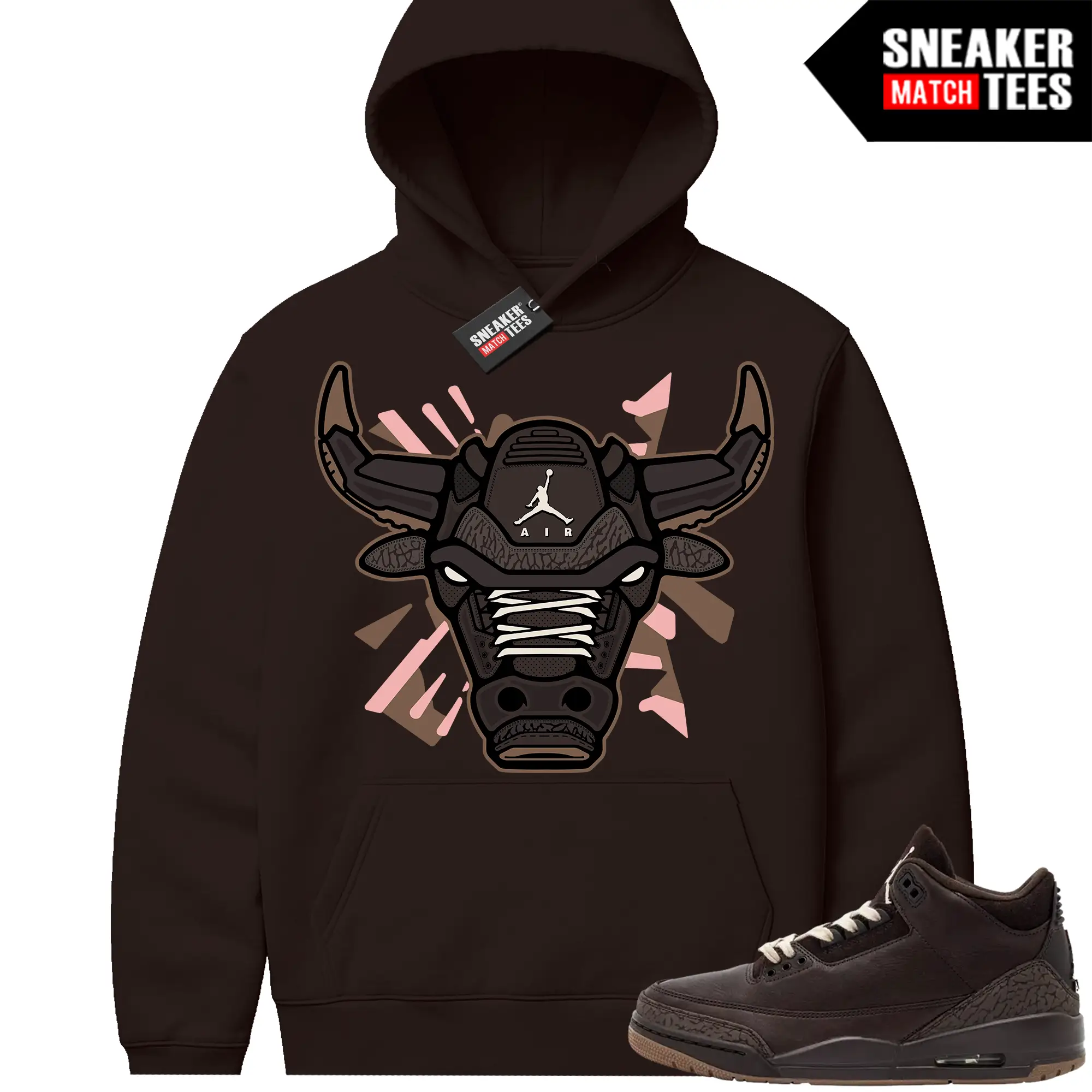 Fireside 3s Sneaker Match Hoodies Retro Bull