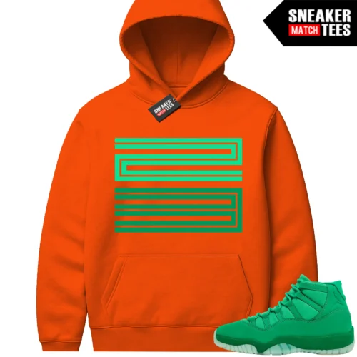 Green Screen 11 Sneaker Match Hoodies 23 Orange