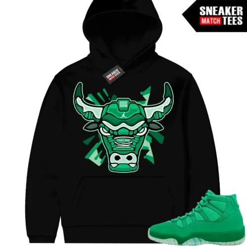 Green Screen 11s Sneaker Match Hoodies Retro Bull