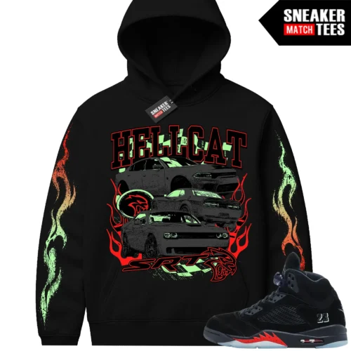 Halloween 5s AJ5 Sneaker Match Hoodies Hellcat