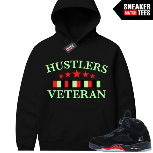 Halloween 5s AJ5 Sneaker Match Hoodies Hustlers Veteran