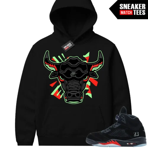 Halloween 5s AJ5 Sneaker Match Hoodies Retro Bull