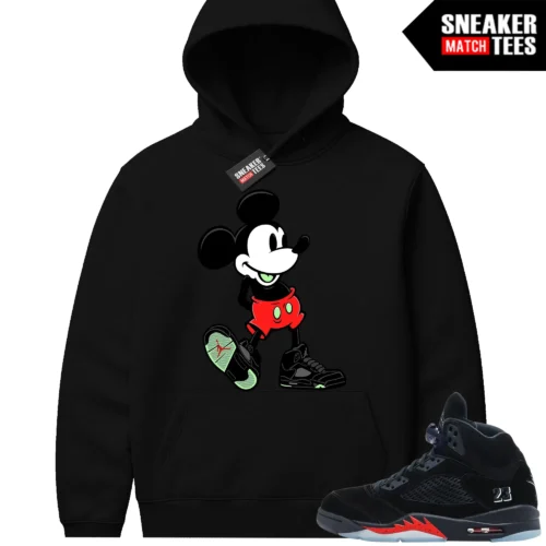 Halloween 5s AJ5 Sneaker Match Hoodies Sneakerhead Mickey