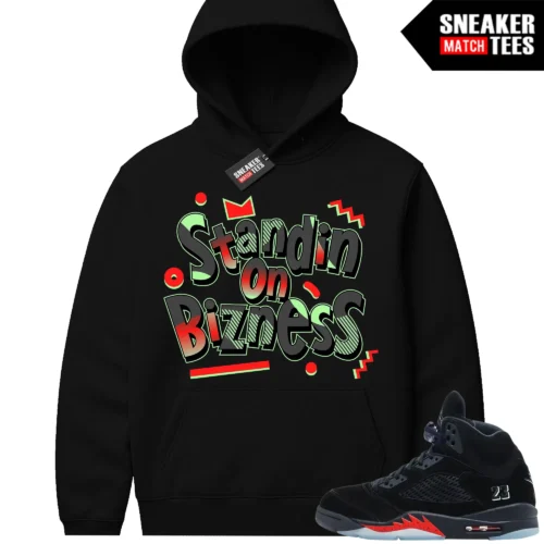 Halloween 5s AJ5 Sneaker Match Hoodies Standin On Bizness