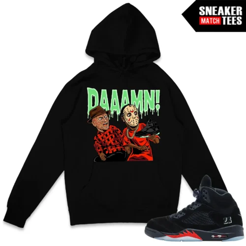 Halloween 5s Sneaker Match Hoodie DAAAMN Jason x Freddy