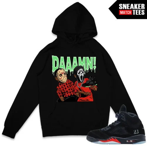Halloween 5s Sneaker Match Hoodie DAAAMN Jason x Ghostface