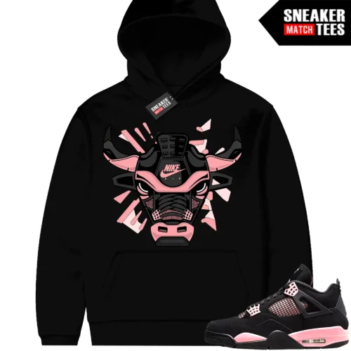 Pink Thunder 4s Sneaker Match Hoodies Retro Bull