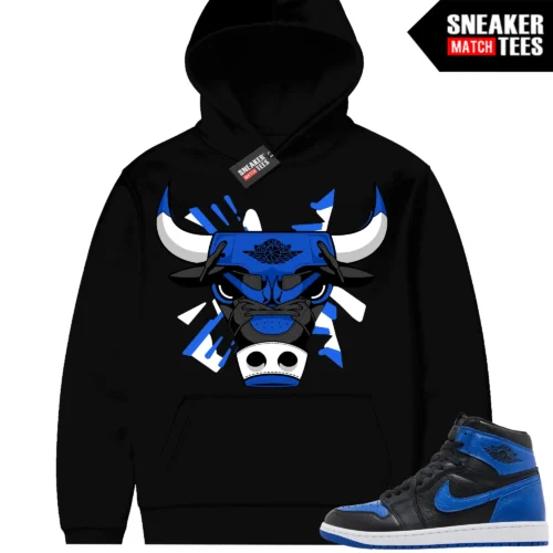Royal 1s Sneaker Match Hoodies Retro Bull