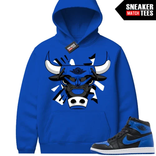 Royal 1s Sneaker Match Hoodies Retro Bull