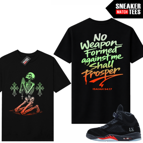 Halloween 5s Black No Weapon Tee — front and back
