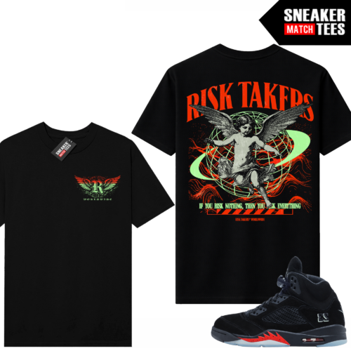 Halloween 5s Sneaker Match Tee Black Risk Takers Worldwide