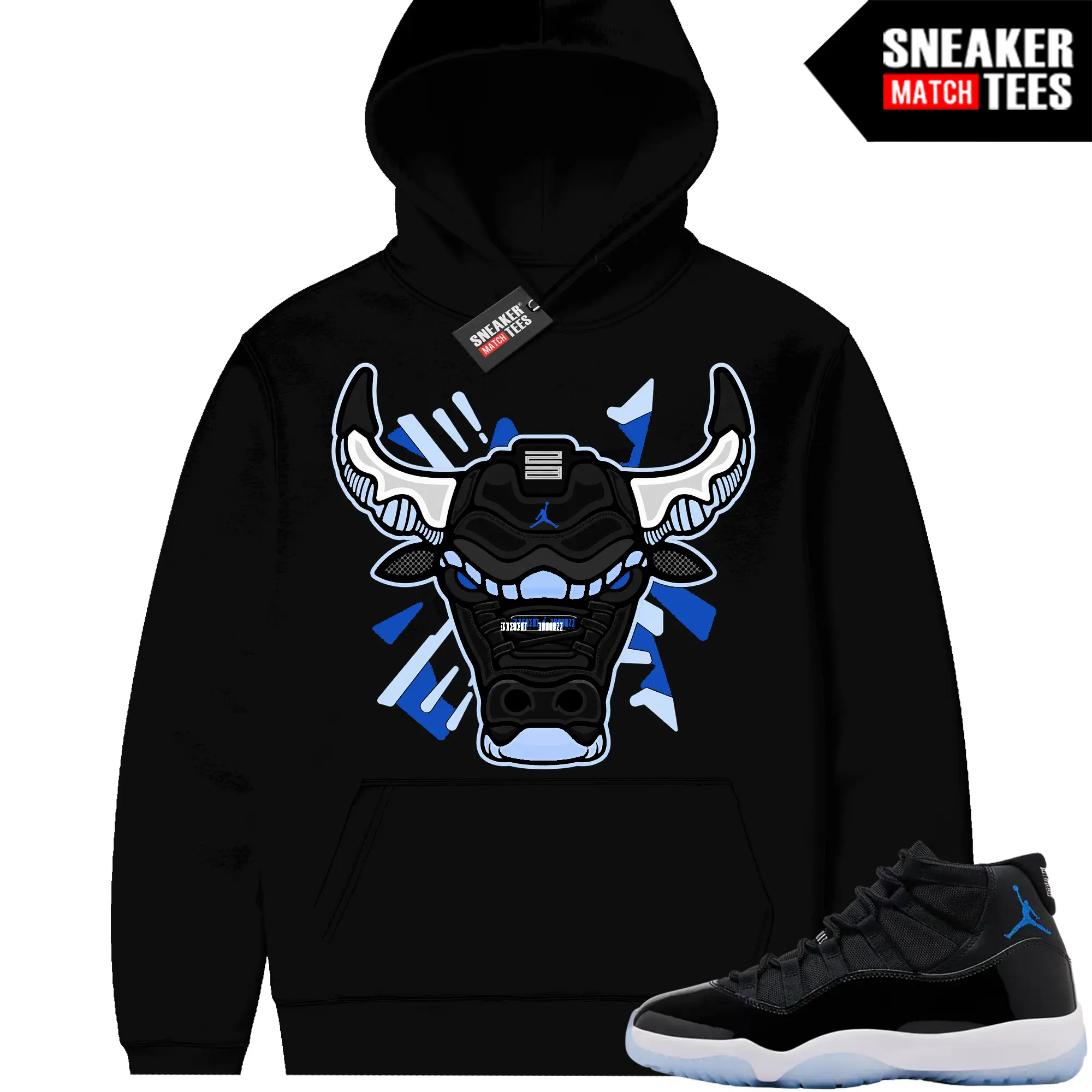 Space Jam 11s Sneaker Match Hoodies Retro Bull